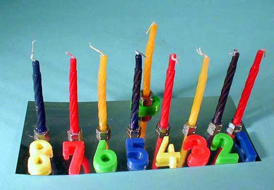 Number Magnet Menorah